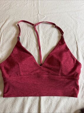 Women's Deep V Bralette - Heather Wine